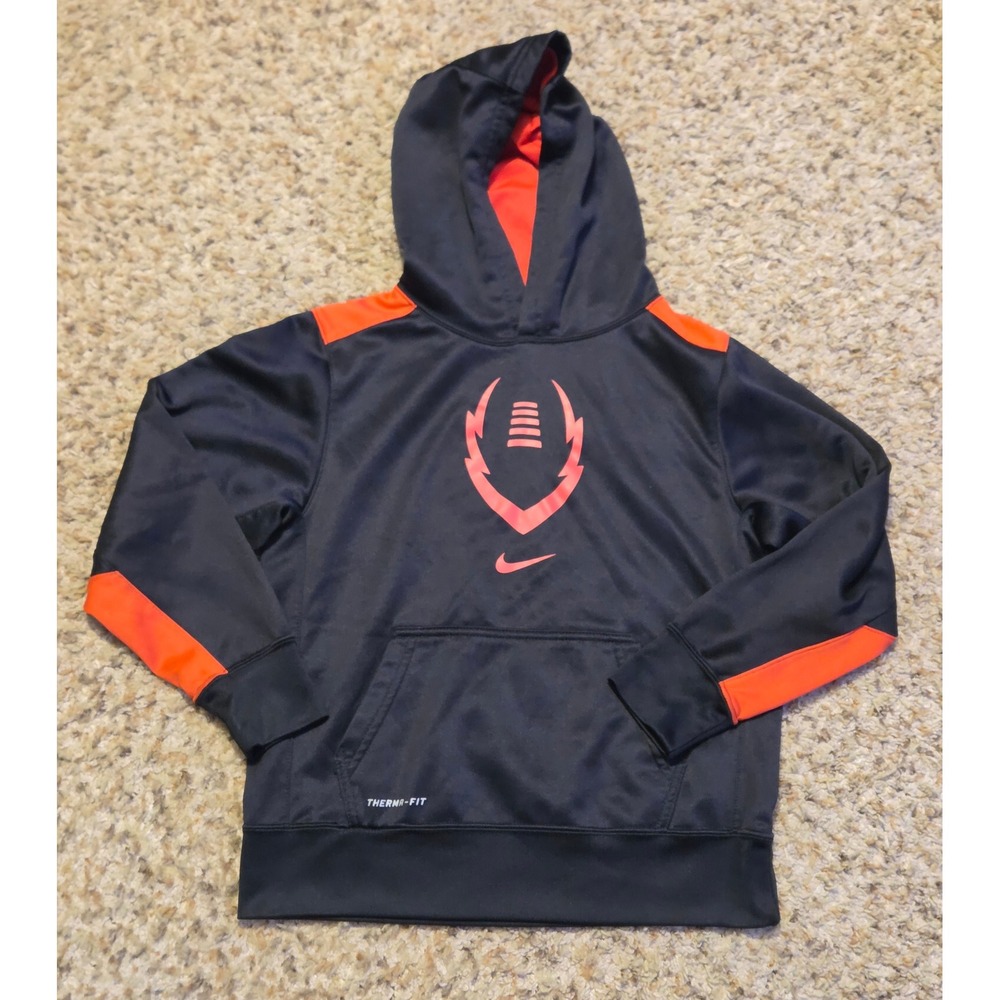 Nike Therma-FIT Pullover Hoodie Youth Size Medium Black Red